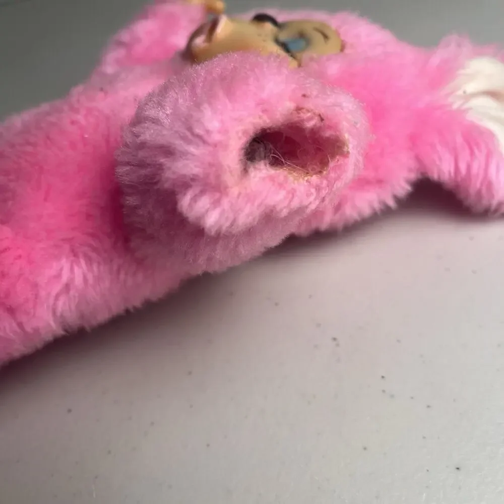 Vintage 1977 Russ Berrie Bon Bon Pink Thumb Sucker Plush Stuffed Animal 12